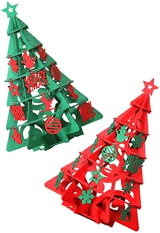 Настолни Пухкава Декорация за Коледната Елха: 2 елемента Изкуствена Малка Бор Мини Коледни Коледни Украси Празничната Украса