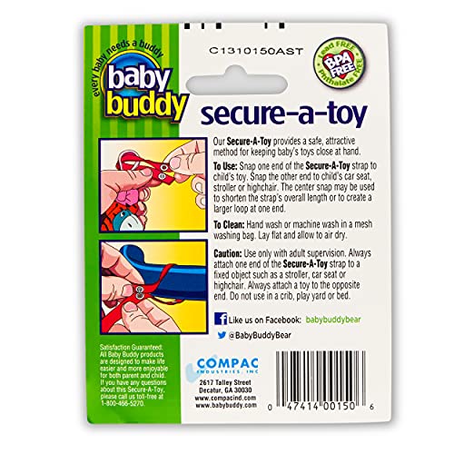 Безопасна играчка Baby Buddy Колан за закрепване на детски играчки, прорезывателей, пустышек към колички, стульчикам за хранене,