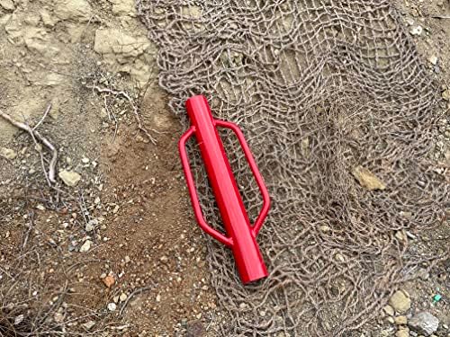 Ръчно штакетник за ограда с пясък, тегло 15,5 кг | Червен | за Т-образните стълбове и U-образните стълбове | 30%