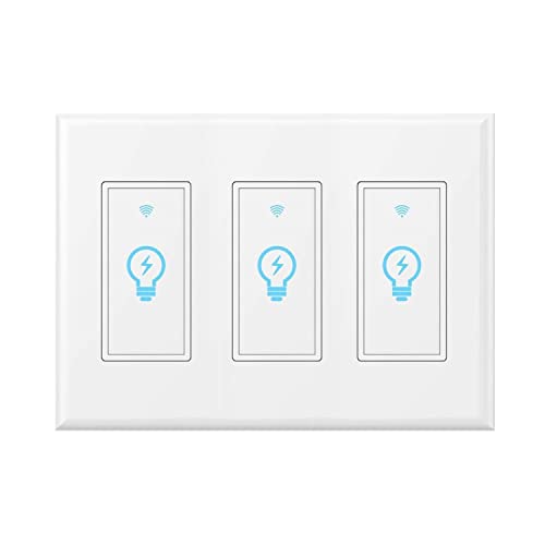 Интелигентен превключвател на 3 групи, вграден WiFi ключа на светлината, който е съвместим с Алекса Google Home Sasha, функция за синхронизация, подходящ за разпределителнат?