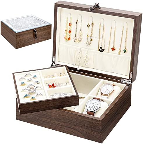 Комплект Homde Box: Кутия за часовници + Стъклен Ковчег за Бижута