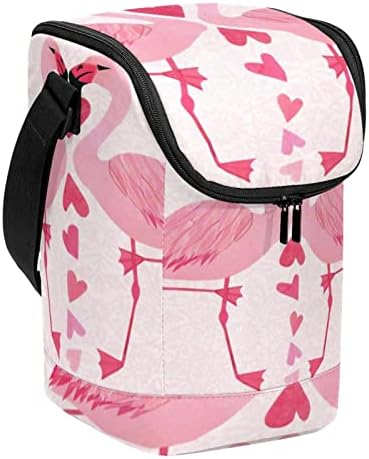 Дамски Чанта за обяд GUEROTKR, Кутия за Обяд за мъже, Мъжки Кутия за Обяд, розово животно с шарките на сърцето под формата на фламинго