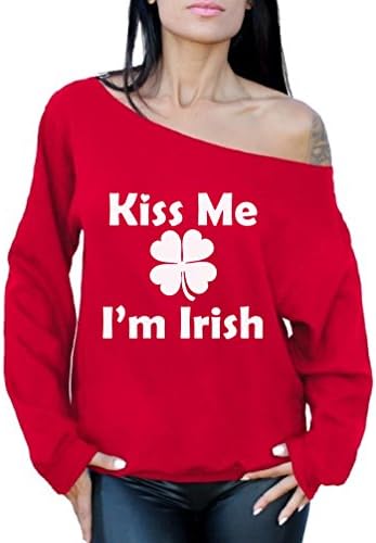 Тромав Стилове Hoody Kiss Me, I ' m Irish с открити рамене на Деня на Св. Патрик 2018