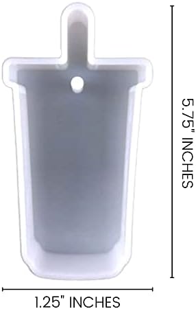 Силиконова форма за чаши с соломинкой | Размер на 1,25 широк х 5,75 дължина | Форма за кафе с лед | Дизайн