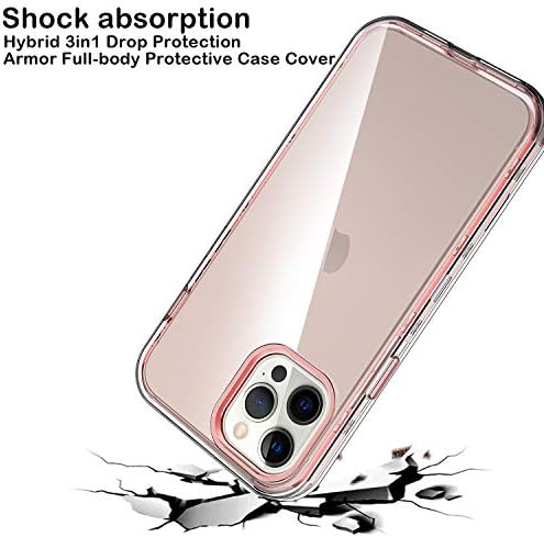 wegoodsun е Съвместим с калъф iPhone 12 Pro Max 6,7 инча 2020, [Защита на екрана от пръстови отпечатъци 9H] [Хибридна защита на цялото тяло] Хибрид устойчив на удари защитен калъф за в