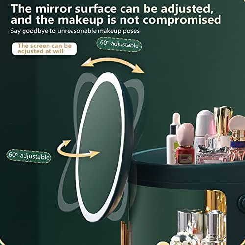 VEFSU led Огледален Козметични Кутия За Съхранение с Голям Капацитет Средства За Грижа за кожата Тоалетка Домашен Рафтове