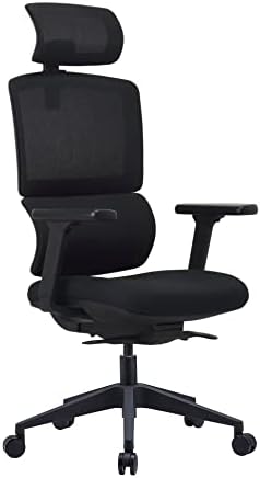 Ергономичен офис стол REDSIRIUS, компютърен стол за мениджъри с висока облегалка, въртящо се кресло на колела за