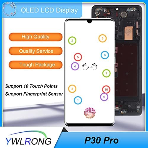 YWLRONG LCD дисплей AMOLED Huawei P30 Pro LCD дисплей VOG-L04 VOG-L09 VOG-L29 VOG-TL00 Подмяна на екрана,