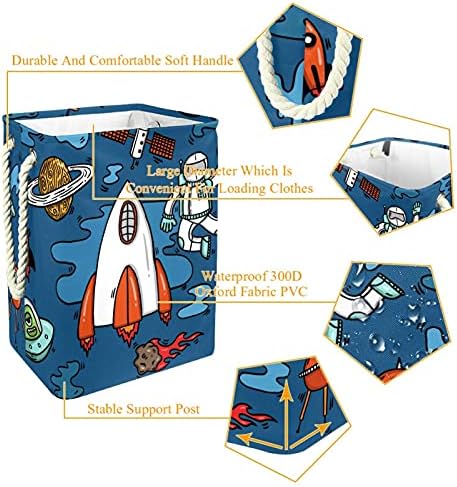 Кошница за дрехи Inhomer Астронавти Космически Кораб от Чужда Планета Ракета Сгъваема Кошница За Дрехи Твърдо