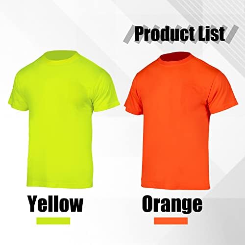 Мъжки тениски повишена видимост Sicalobo, 2 опаковки, Леки Мъжки Ризи с къси ръкави и джобове, да се Чувствате по цвят