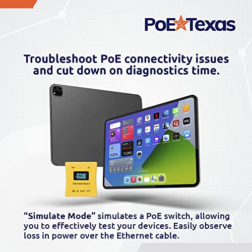 Тестер PoE Gen2.5 от PoE Texas - Тестер за захранване през Ethernet за определяне на напрежение, ток и консумацията на мощност