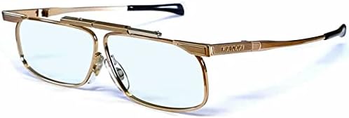 Kanda Japan SlimFold 001 Сгъваеми Очила за четене със синьо осветление в златен калъф +4,00