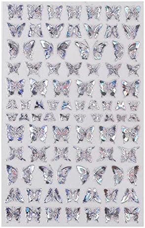 Стикер за Маникюр с пеперуда 3D Стикер за нокти С Пеперуда Полиран Слайдер Дизайн на Пеперуда Пълно Покритие на Ноктите