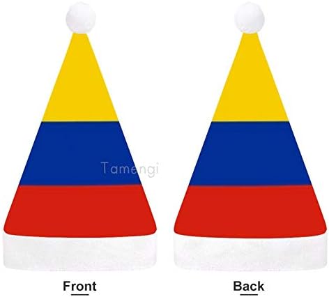 Коледна Шапка на дядо коледа, Колумбия-Празнична Коледна Шапка с Флага Колумбия за Възрастни, Комфортни Коледни Шапки Унисекс