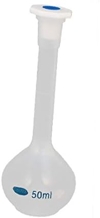 X-DREE 50 мл Прозрачна Пластмасова Мерителна колба с дълго гърло, Термостойкая за лаборатория (Матрак за здравно волюметрического