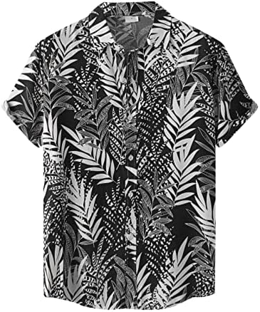 Хавайски ризи UBST за мъже, Лятна Риза 2022 година Копчета с Къс ръкав и Графичен Принтом, Свободно Намаляване, Ежедневни,