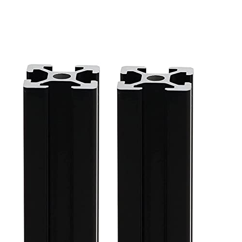 Mssoomm 2 Опаковки 1515 Алуминиев Экструзионный профил с Дължина 33,46 инча / 850 мм, Черен, 15x15 mm 15 Серия T Тип