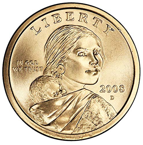2008 D Сатинировка Sacagawea Dollar Choice Необращенный монетен двор на САЩ