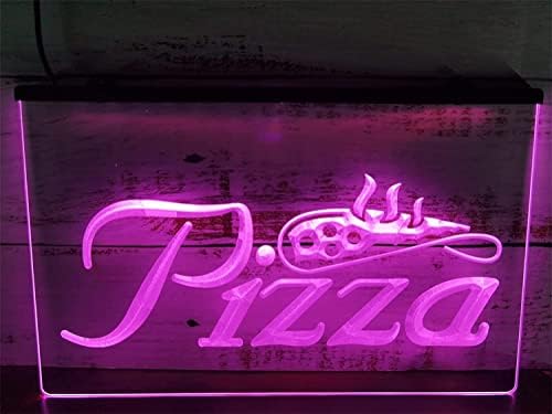 DVTEL Обичай Парче пица Led Неонова реклама, USB Затемняющий Магазин за бързо хранене Ресторант Неонови Светлини