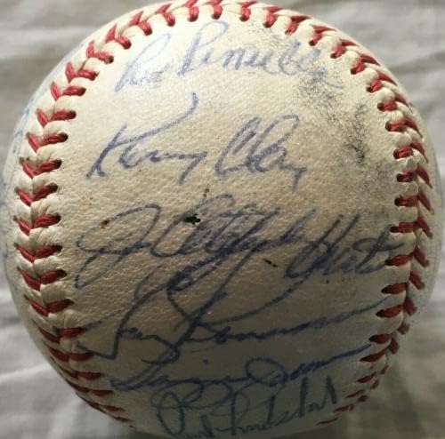 1978 екип йорк Янкис WS подписа бейзболен топката Yogi Berra Goose Gossage Kolega Хънтър JSA - Бейзболни топки с автографи