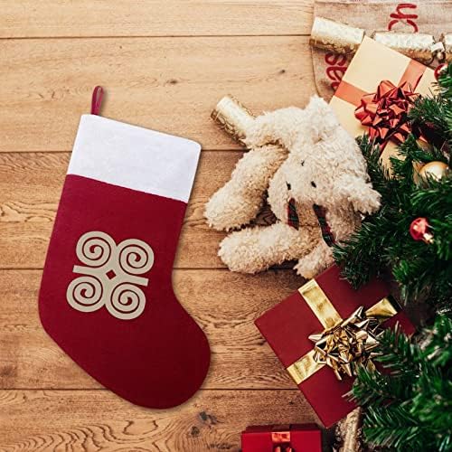Африкански Символи Коледни Чорапи Чорапи с Плюшено Камина, Висящи за Домашен интериор Елхи