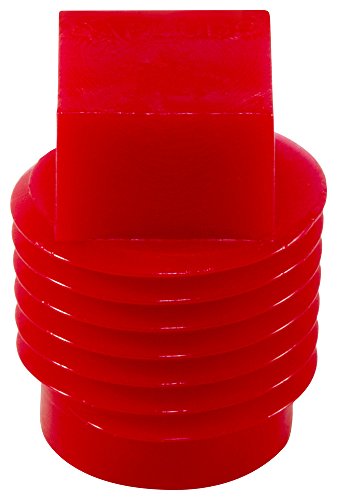 Тапи 99191150 Пластмасова резба за фитинги за тръби. P-28, PE-HD, за свързване на резба с размер 1/4 NPT , Червено (опаковка