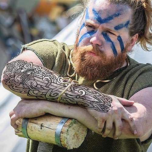 Tatodays 2x временна татуировка меч викинга в цялата страна селтик скандинавско стикер на боди-арт за жени и мъже cosplay