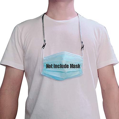5 Опаковки Сребърна регулируема маски за лице, каишка за деца/възрастни, удобен Предпазна Скоба-Държач за удължаване на шийния ремък за маска, за удобно закачване н?