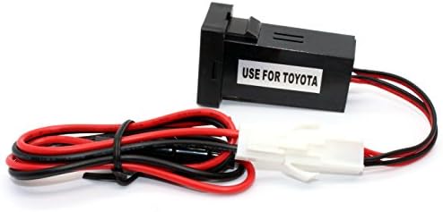 Зарядно за кола Cllena 12 В 24 В до 5 3.1 A с два USB порта за закрепване към таблото на Синя Светлина за Toyota