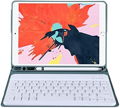 Калъф-чанта за tablet PC T11B 2020 за iPad 11 инча (2020/2018) от TPU Ярки цветове, Ультратонкая Bluetooth клавиатура, Защитен калъф с поставка и отделения за химикалки, Задната част на кут