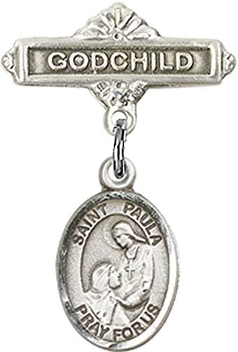 Детски икона Jewels Мания за амулет Свети Паулы и игла за Кръщелница | Детски иконата е от Сребро с амулет