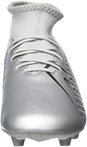 Футболни обувки New Balance Унисекс Tekela V4 Magique Fg, Сребрист/Светло Лазурит/Черен, 9 бр., мъжки