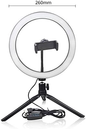 LEPSJGC Новост USB Dimmable LED Selfie Ring Light Осветление за Фотография Мобилен Телефон със Статив за Грим