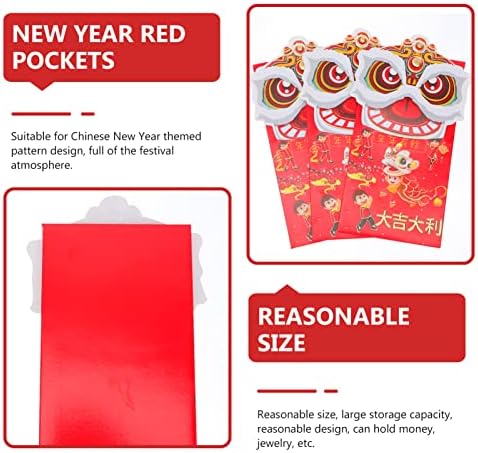 Yardwe Сватбен Декор на Китайската Нова Година Китайските Щастливи Червени Пликове за Подаръци Парични Пликове