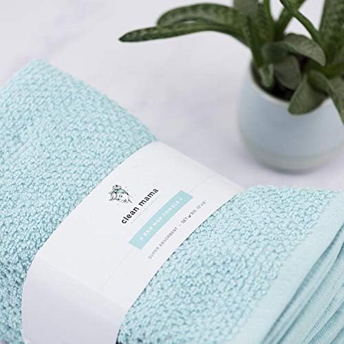 Комплект кърпи за почистване на меки материали CLEAN МАМА от 12 ленти | Меки и абсорбиращи кухненски кърпи от памук | Са идеални за почистване на разливи, изсушаване пло