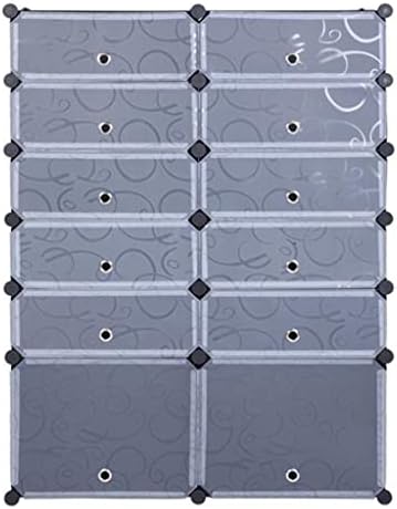 GRETD Модулен Кубичен Блок за съхранение на 12-Кубиков Органайзер за обувки Направи си сам Пластмасов Шкаф
