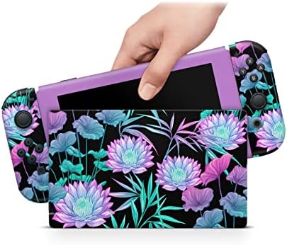 ZOOMHITSKINS е Съвместим с присаждане на калъф за Nintendo Switch Lilas Bloom Пастельно-Розово Цвете Пролетно Лавандула Величествено