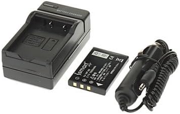 ЛУО Ismartdigi 1550 mah Батерия за фотоапарат + Зарядно за Кола за Fuji HDV-595 D9 D10 D80 PENTAXD D-L17/RICOH DB-43 FNP-60