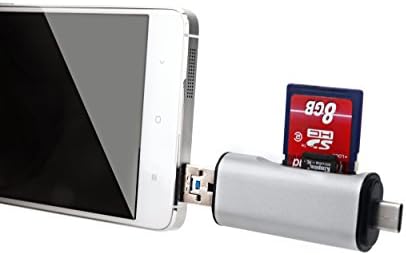 Четец на карти с памет Winten Type-C, USB-A, USB-Micro 3-В-1 Сребърен цвят - WT-IHUB-10-SL
