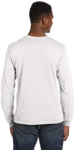 Модерна Мъжка тениска от памук Anvil Ringspun с дълъг ръкав, Облегающая фигура