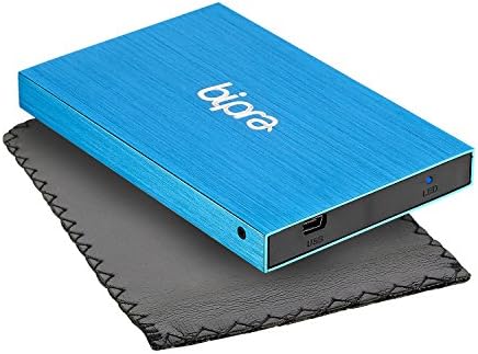 Външен твърд диск BIPRA 320 GB, преносим USB 2.0 с капацитет 320 Gb, 2.5 инча, синьо - Ntfs