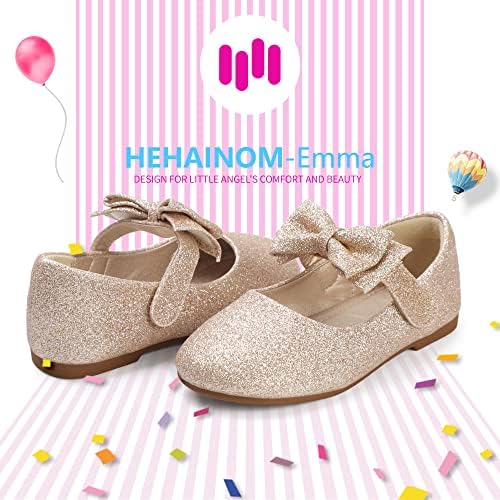 Hehainom/Модел обувки с цветя Модел за Малки Момичета, балет апартаменти Принцеса Мери Джейн с Лък и Заряди