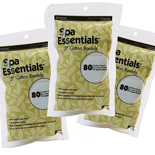 Памучни кръга Graham Spa Essentials 3 инча - 3 опаковки (80 карата EA)