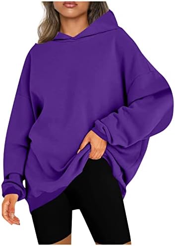 Oversize Пуловер за Жени, Блузи с кръгло деколте и Дълъг Ръкав, Обикновена Риза, Есенни Блузи За Момичета, Върхове
