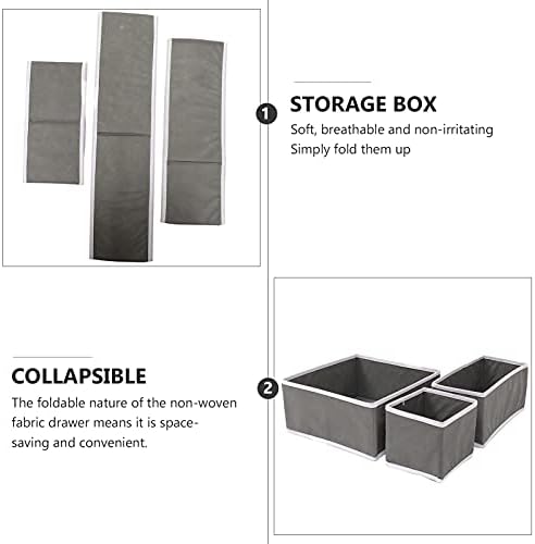 FOMIYES Сгъваеми Кутии за съхранение Сгъваеми Кутии за съхранение Плат: Малък Среден Голям Текстилен Куб 3