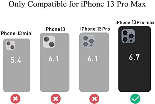 Tuokiou Upgrade Прозрачен Калъф-портфейл за телефон iPhone 13 Pro Max 5G Slim Fit Калъф за карти с Памет Защитен