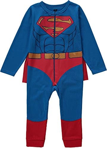 Костюм на Супергерой на диси Комикс за най-малките момчета – Боди с цип с Нос - Детски Костюм Супермен и Детски Костюм на Батман