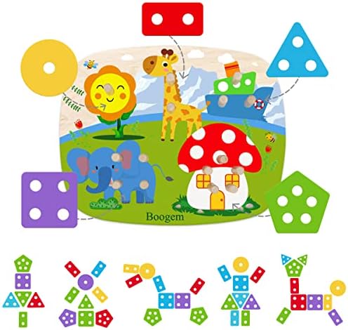 Играчки Монтесори за деца от 1 до 2 години, За Малки Момчета и Момичета, Дървени Образователни Играчки за сортиране и Подреждане