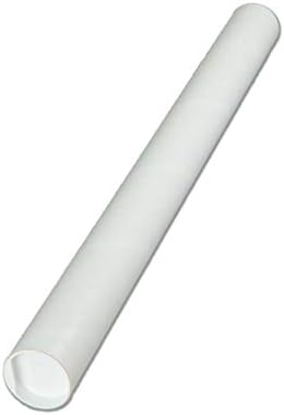 Пощенски тръби Tubeequeen бял цвят с капаци, полезна дължина 3 x 24 (1 опаковка)
