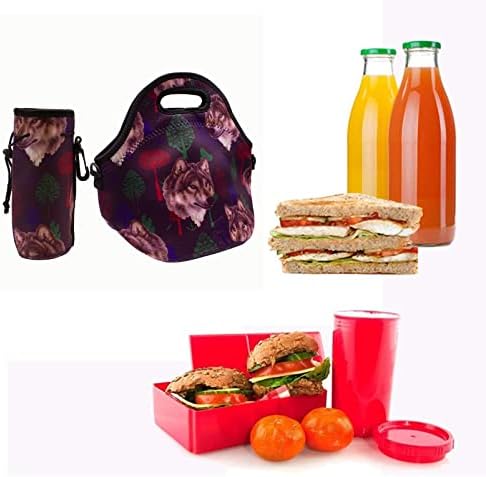 Случайна неопреновая чанта за обяд, с цип, моющаяся, еластична, водоустойчив, училищна, пътна, за пикник,